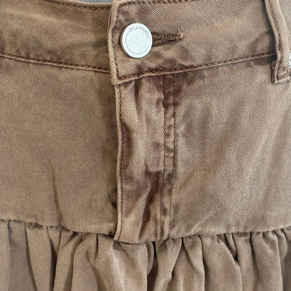 Blank NYC Light Brown Denim Balloon Mini Skirt Size 27 NWT - Picture 2 of 11